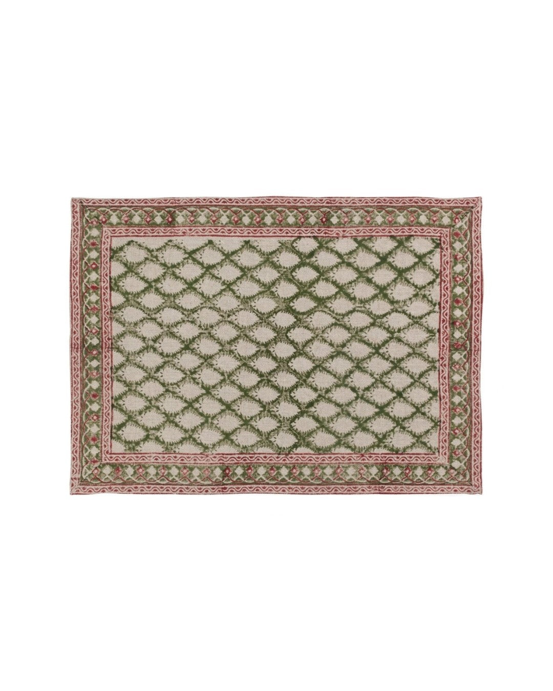 Pair Of Cypress print Linen Placemats