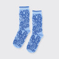 Blue Botanical Socks