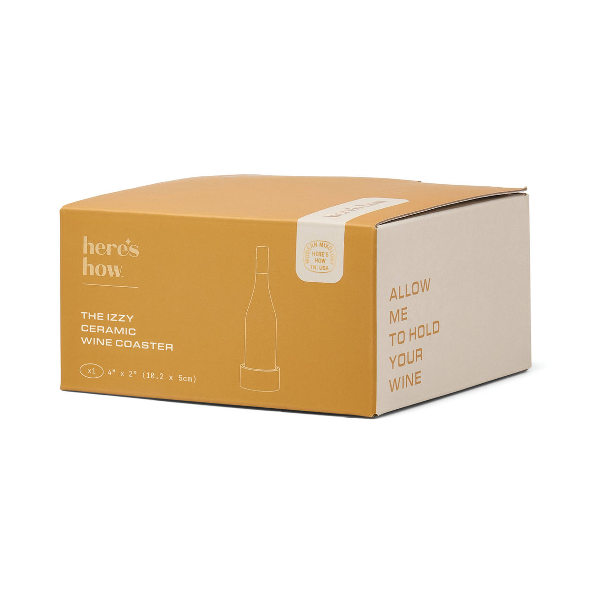 Yellow Stripe Wine Coaster