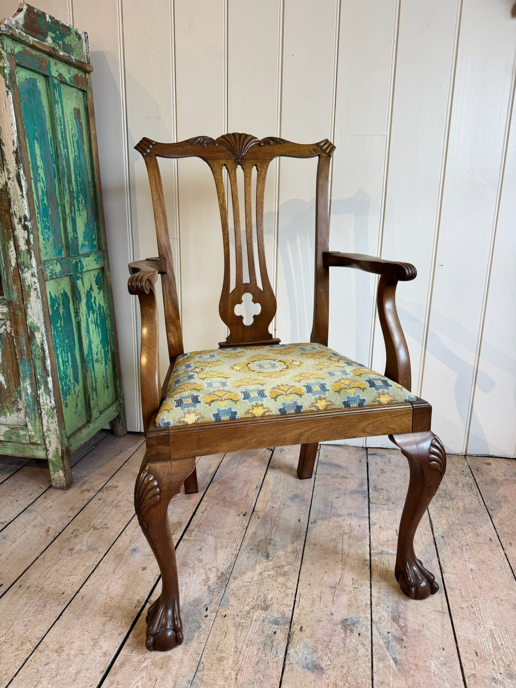 20th Century Carver Style Side Chair