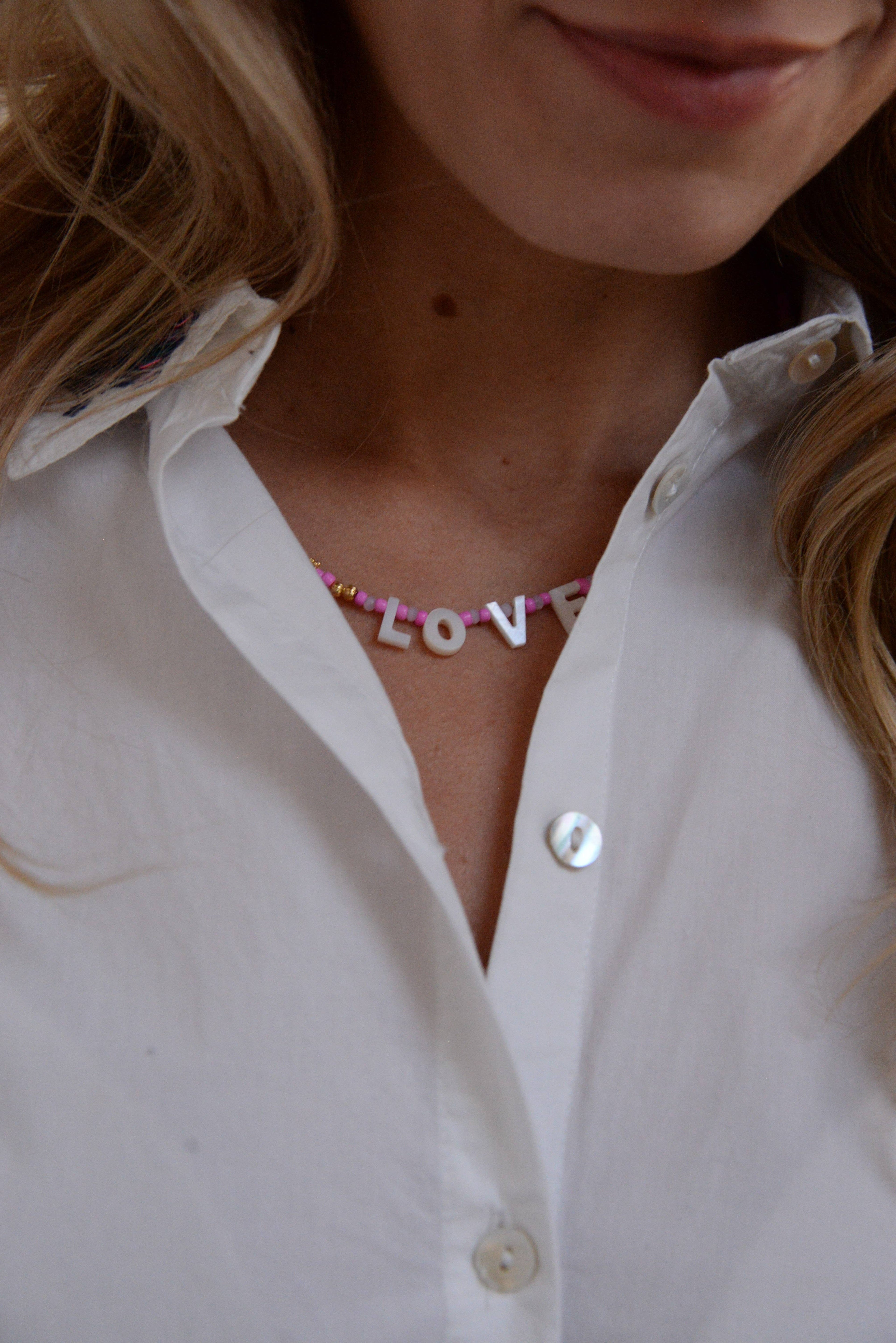 Love Beaded Necklace