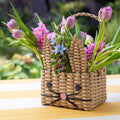 Brown Recycled Paper Bunny Shaped Basket