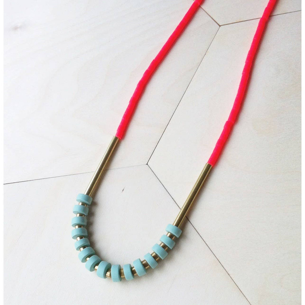 Heishi and Coral Necklace