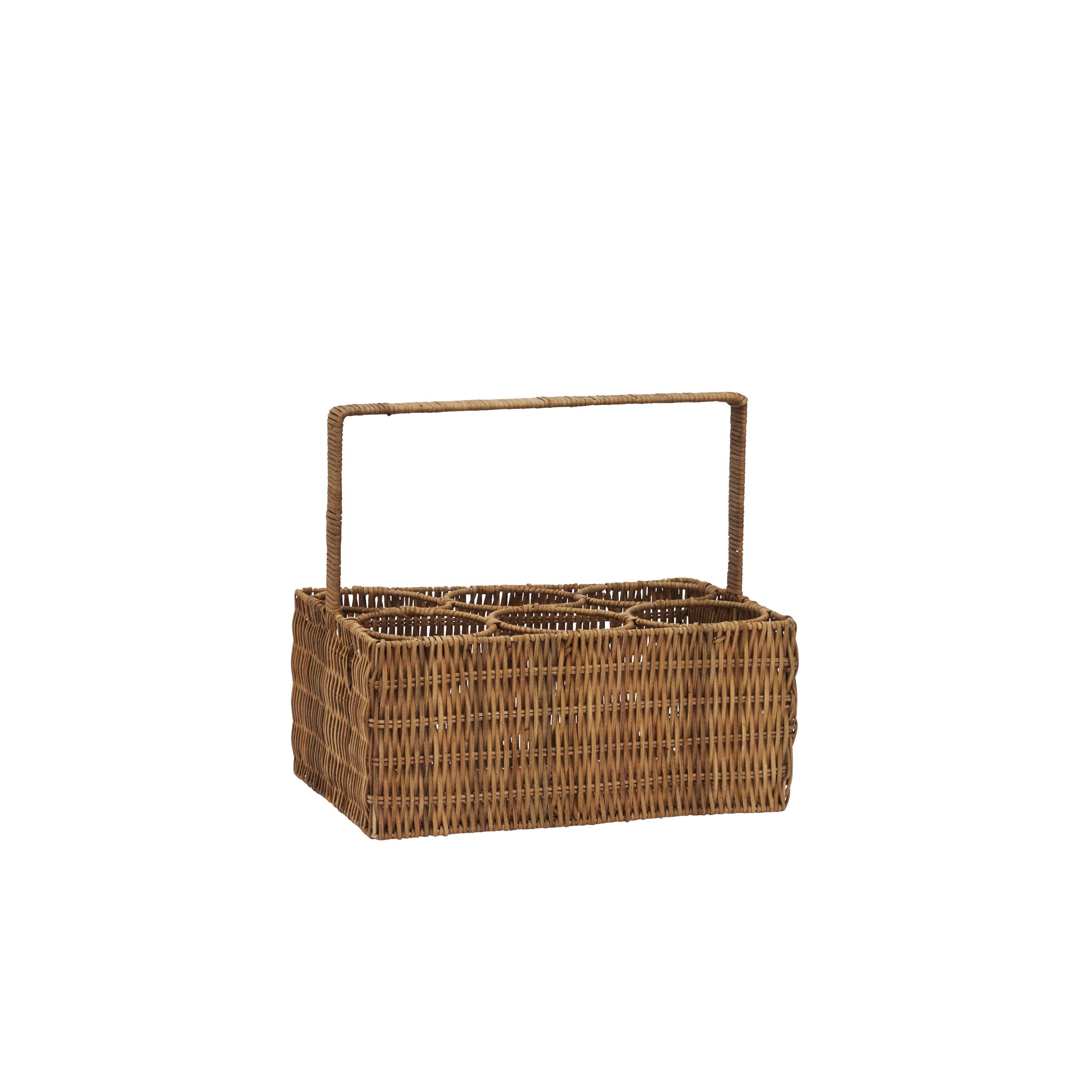 Rattan 6 Bottle Holder