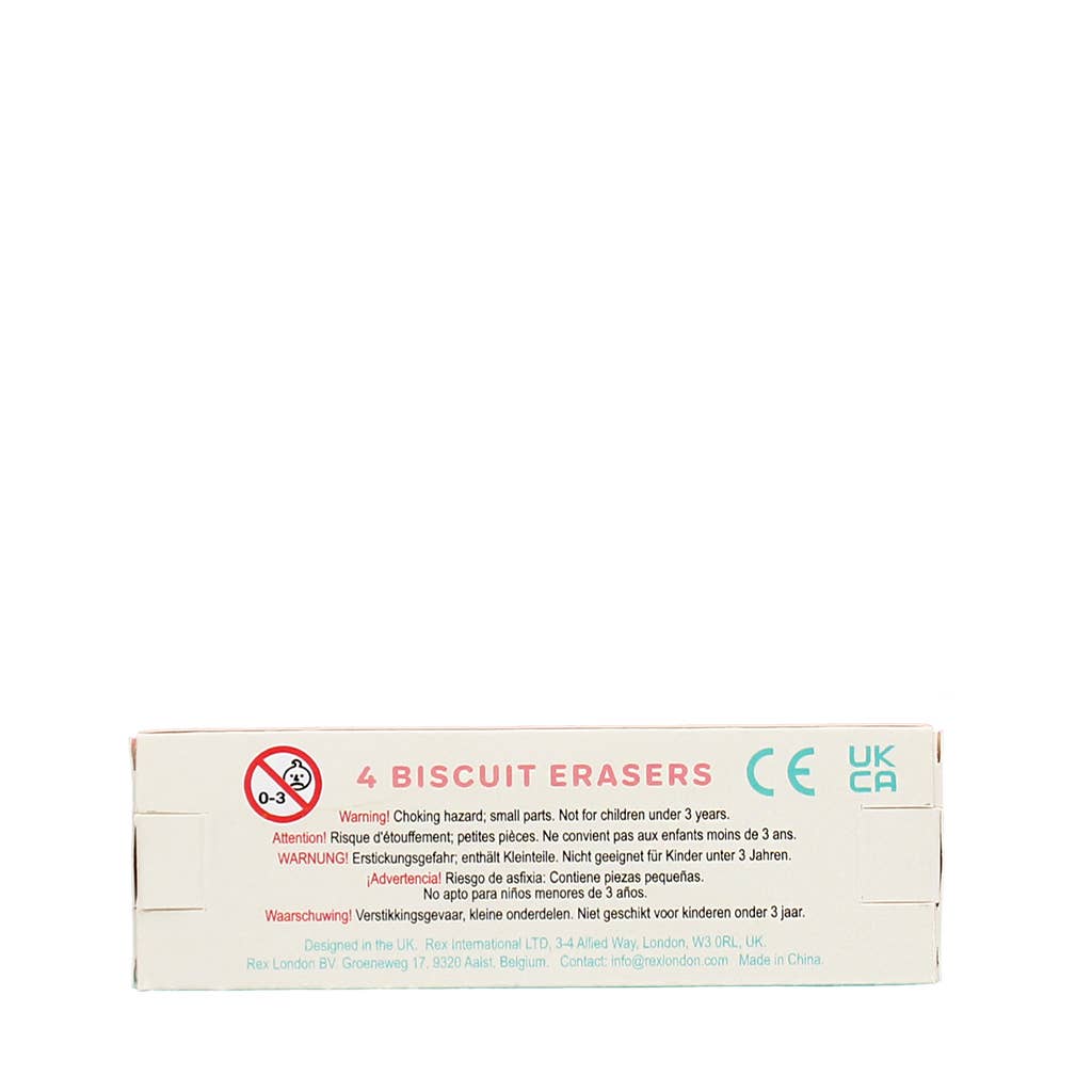 Biscuit Erasers (Set of 4)