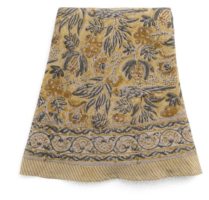 Ochre Round 100% Linen Tablecloth