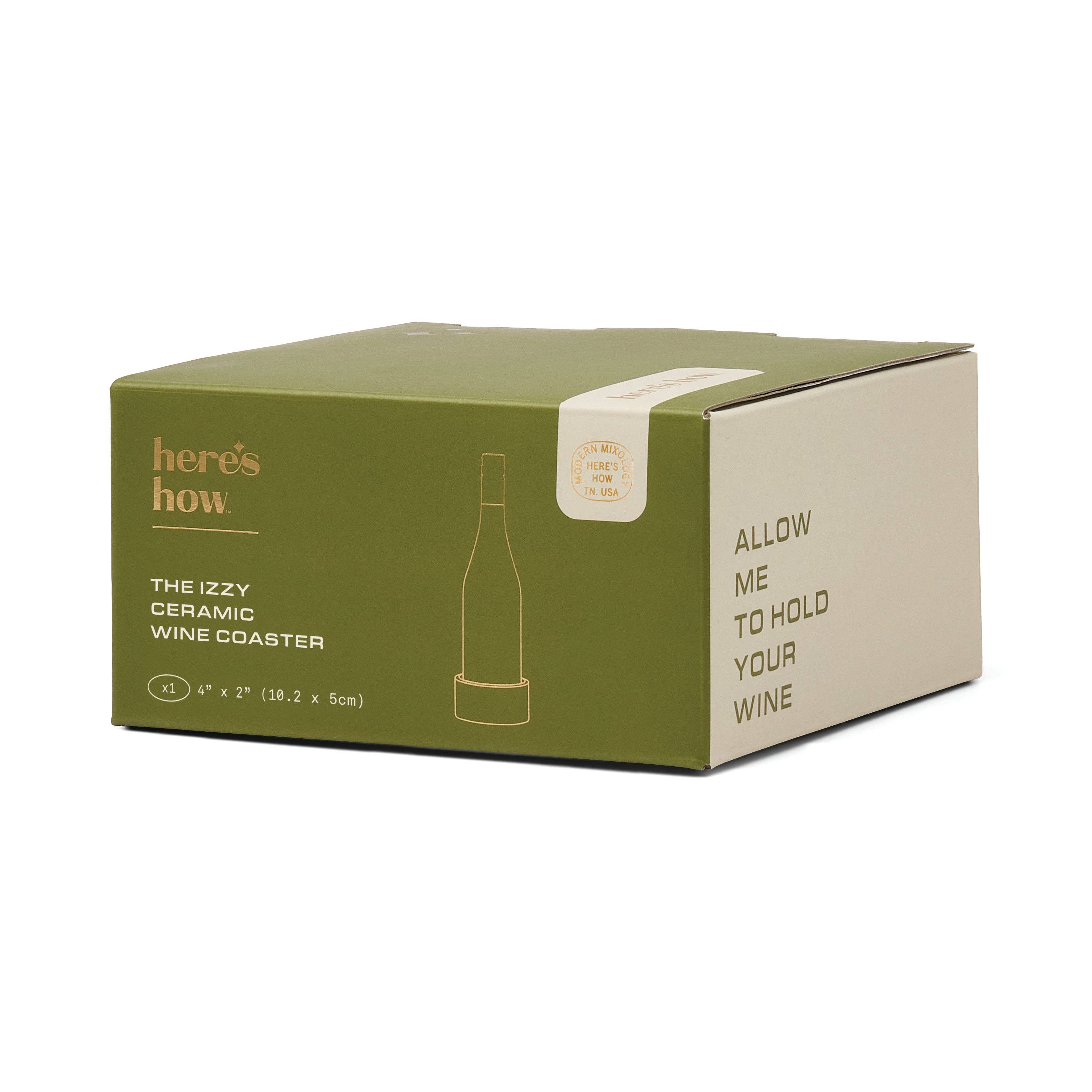 Green Stripe Wine Coaster
