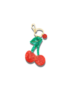 Hand-painted Cherry Bag Charm & Keychain | Eco-Friendly