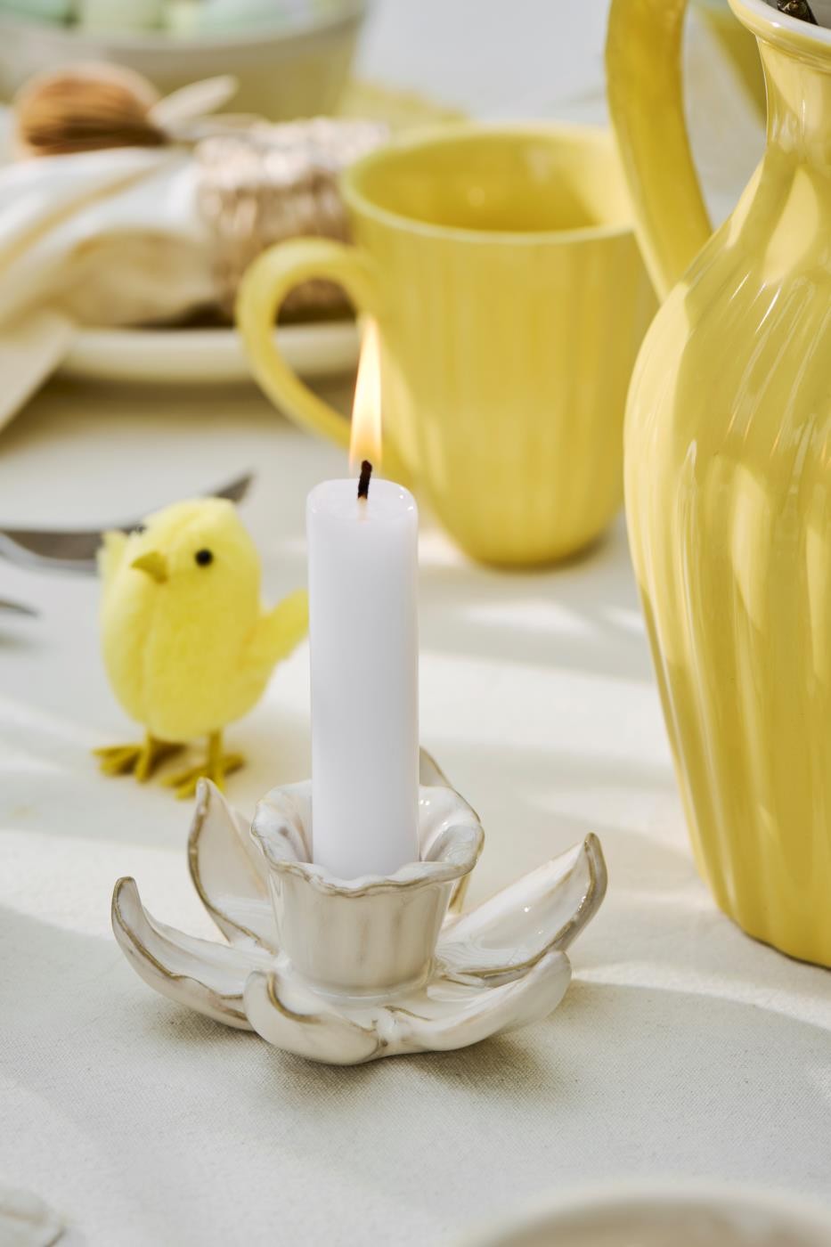Candle Holder Daffodil Cream