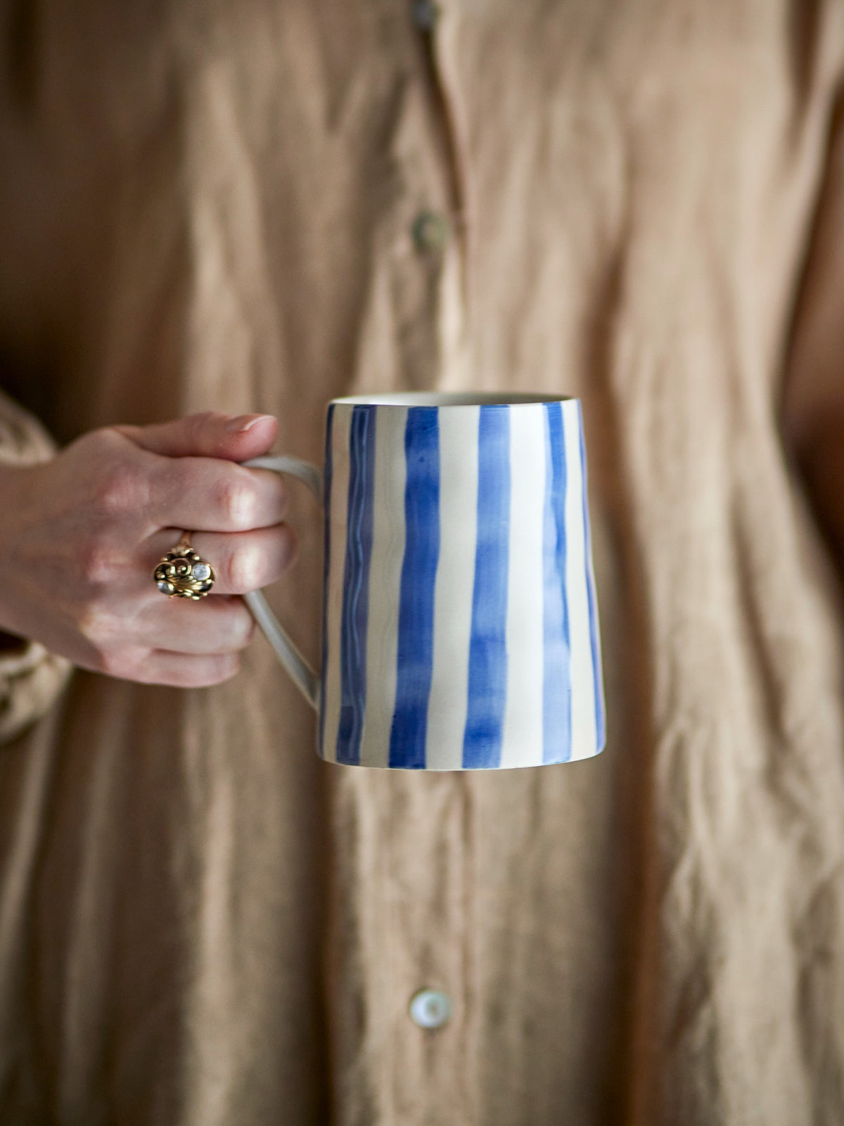 Striped Mug Blue