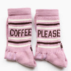 'Coffee Please' Sports Socks - Pink