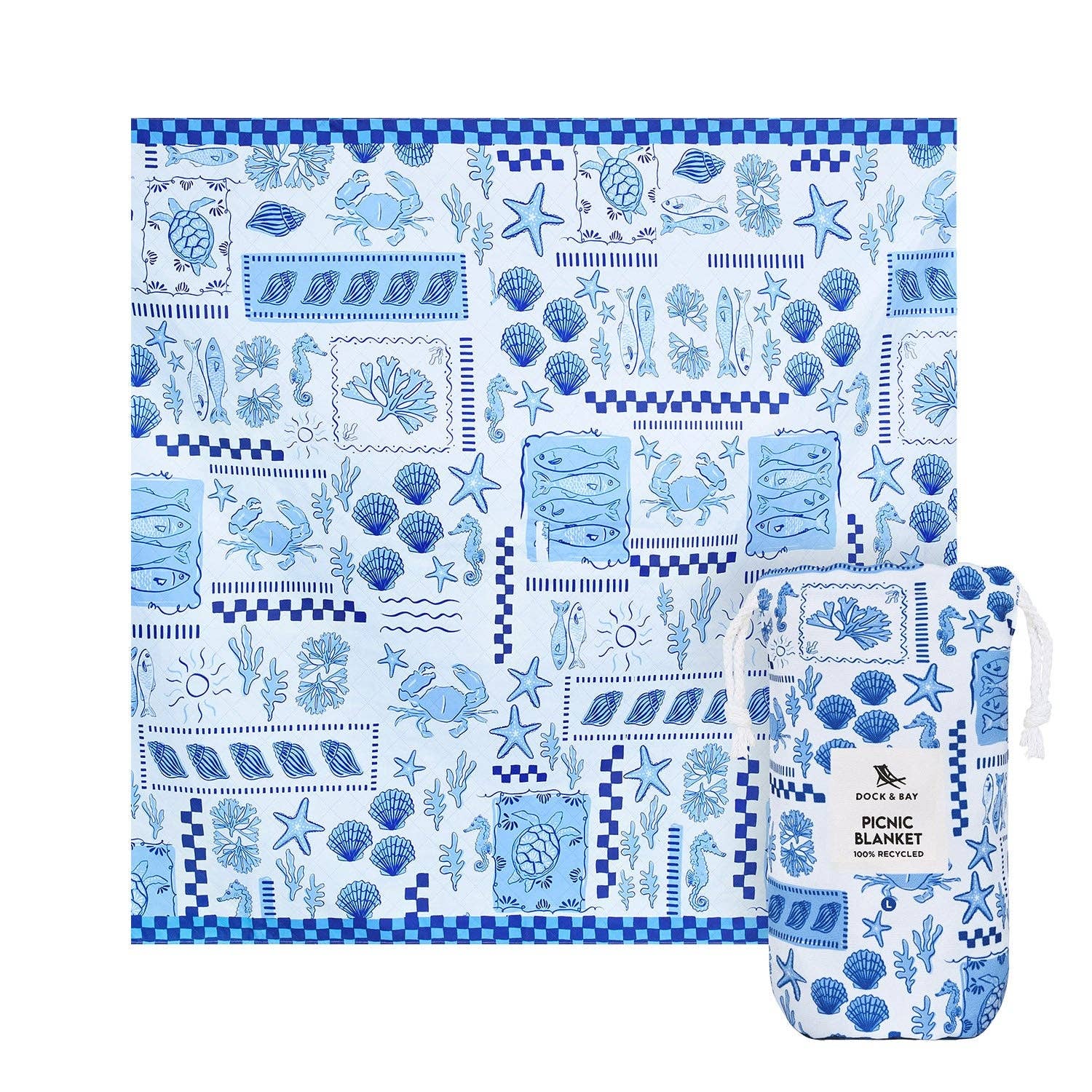 Blue Waterproof Picnic Blanket