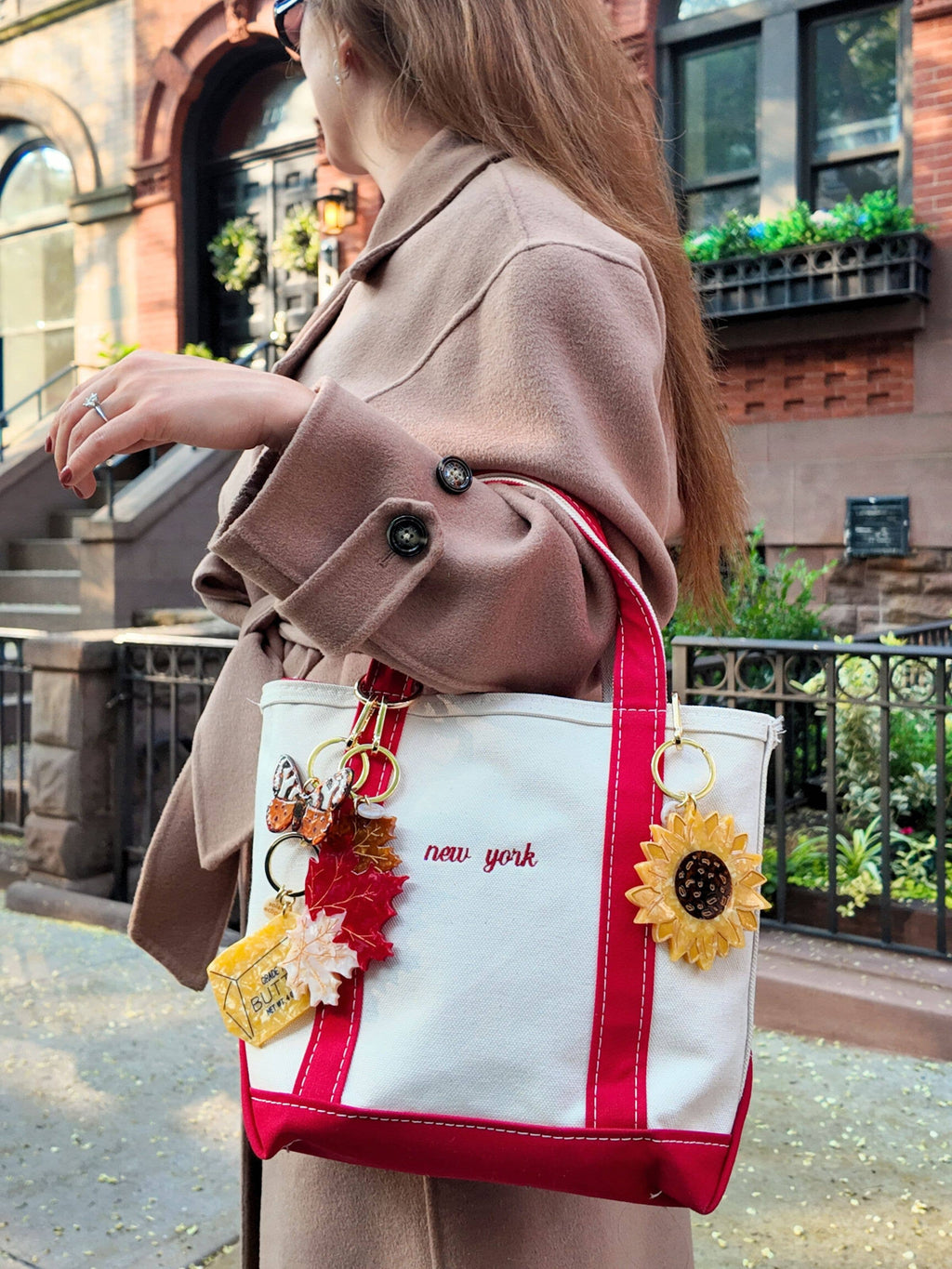 Hand-painted Butter Bag Charm + Keycharm | Eco-Friendly