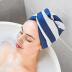 Blue Quick-Dry Hair Wrap