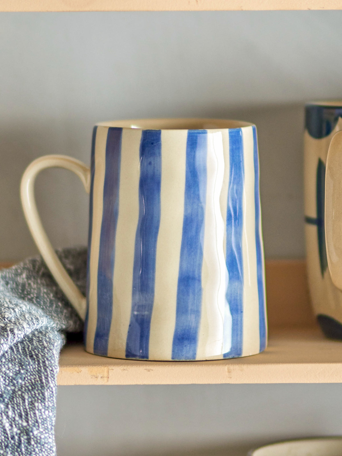 Striped Mug Blue