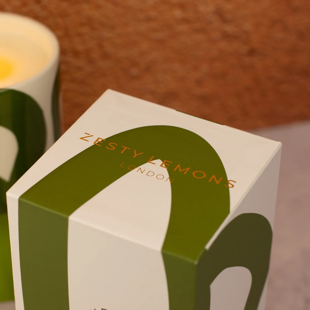 Drip Glaze Olive Candle - Activated Charcoal & Matcha
