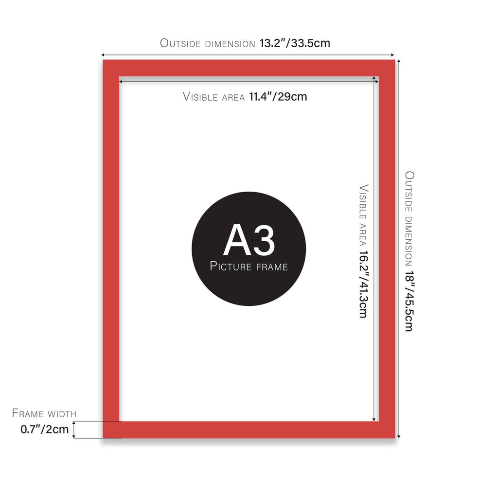Red A3 Picture Frame