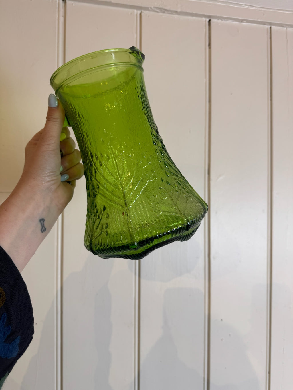 Vintage French Green Glass Jug