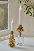 Bottle Top Pine Cone Candle Holder
