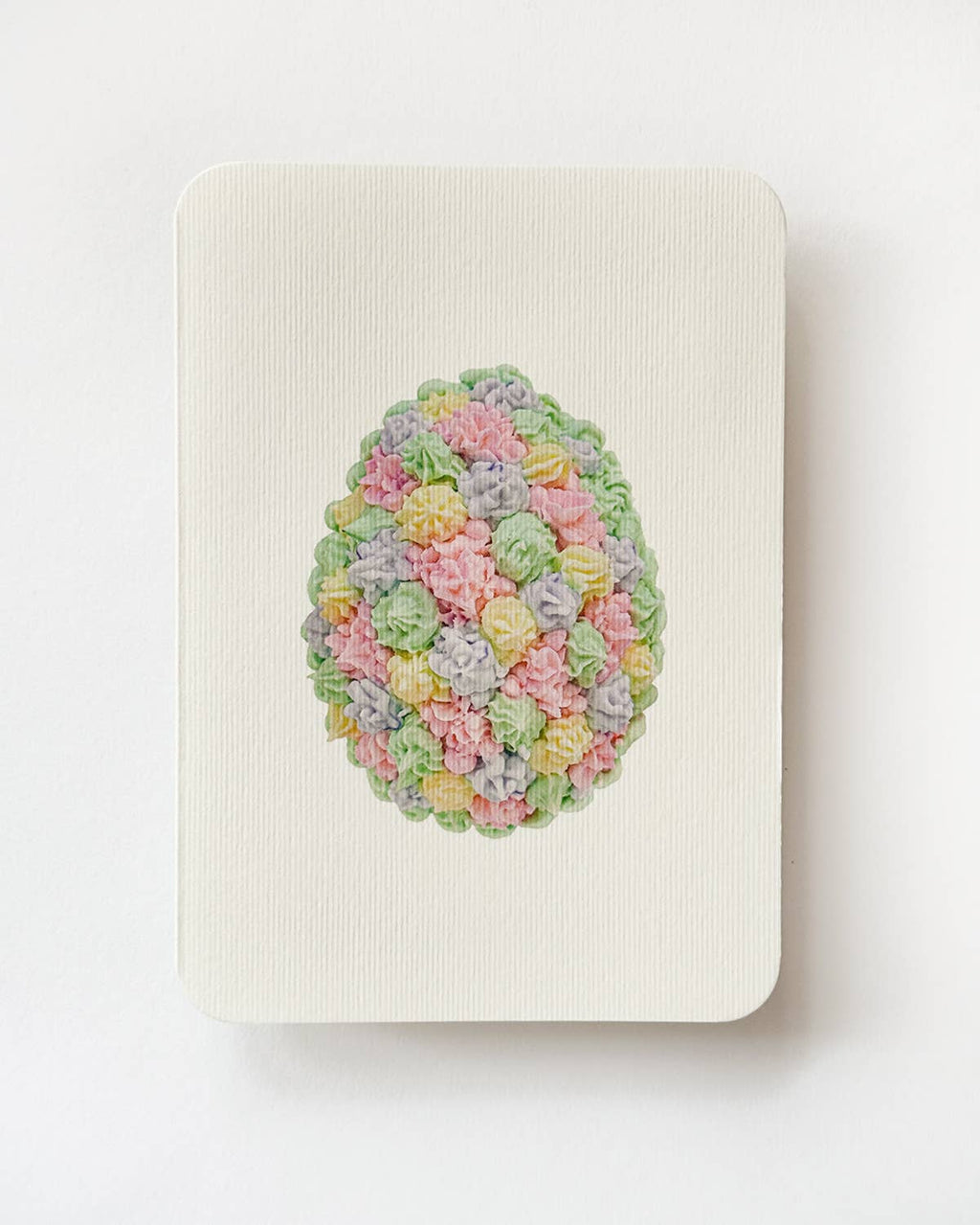 Pastel Florets Royal Icing Egg Greeting Card | Easter
