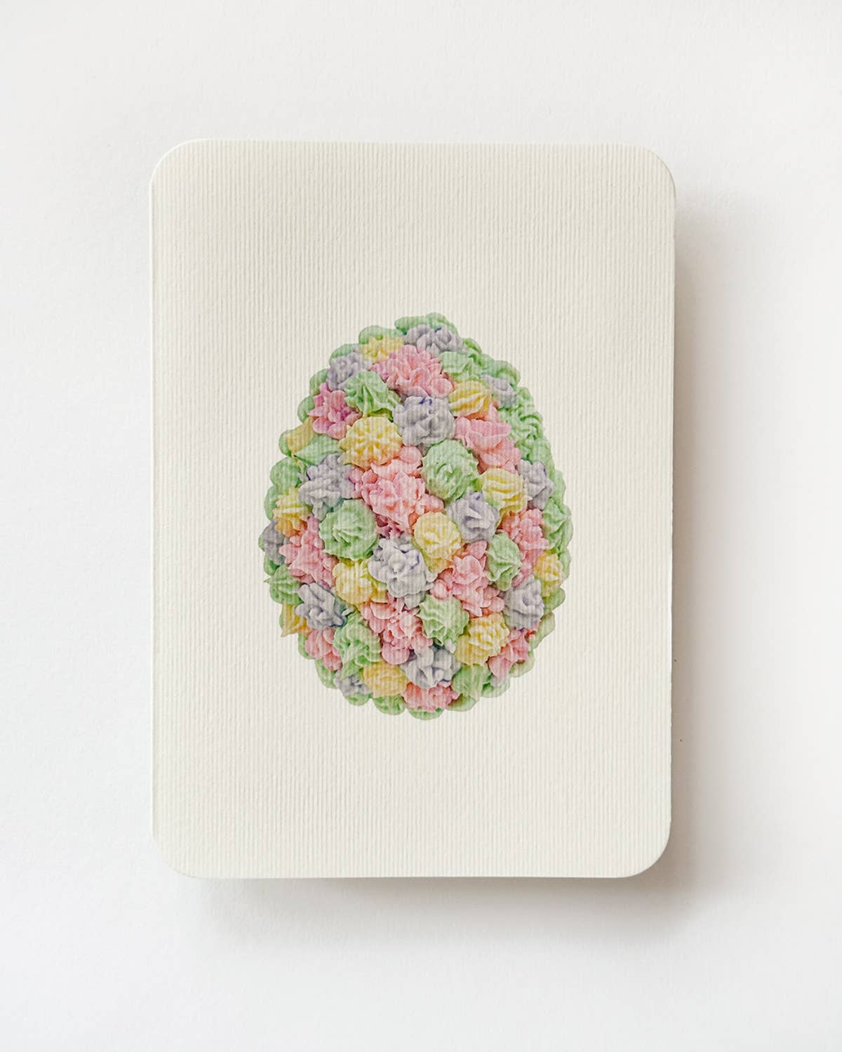 Pastel Florets Royal Icing Egg Greeting Card | Easter