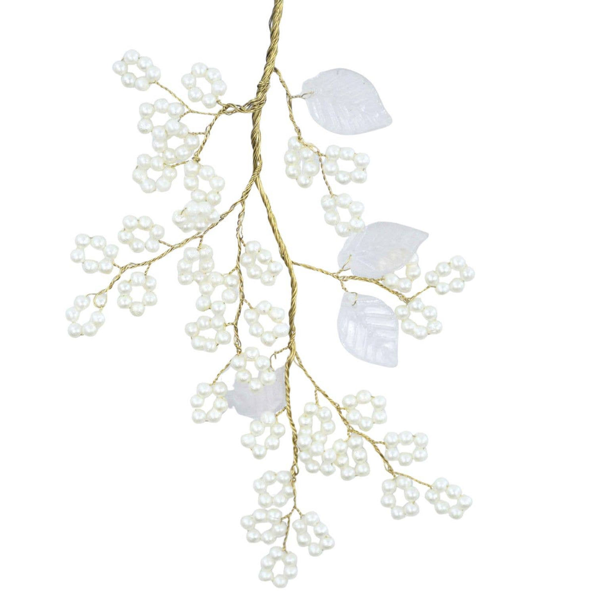 White Bead Bunch Ornament