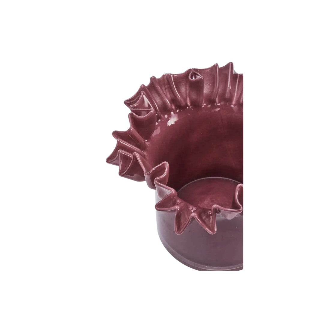 Glass Flower Pot Plum
