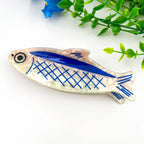 Oversized Sardine Print Hair Claw Clip