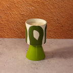 Drip Glaze Olive Candle - Activated Charcoal & Matcha
