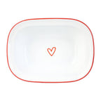 Heart Pink Oven Enamel Dish