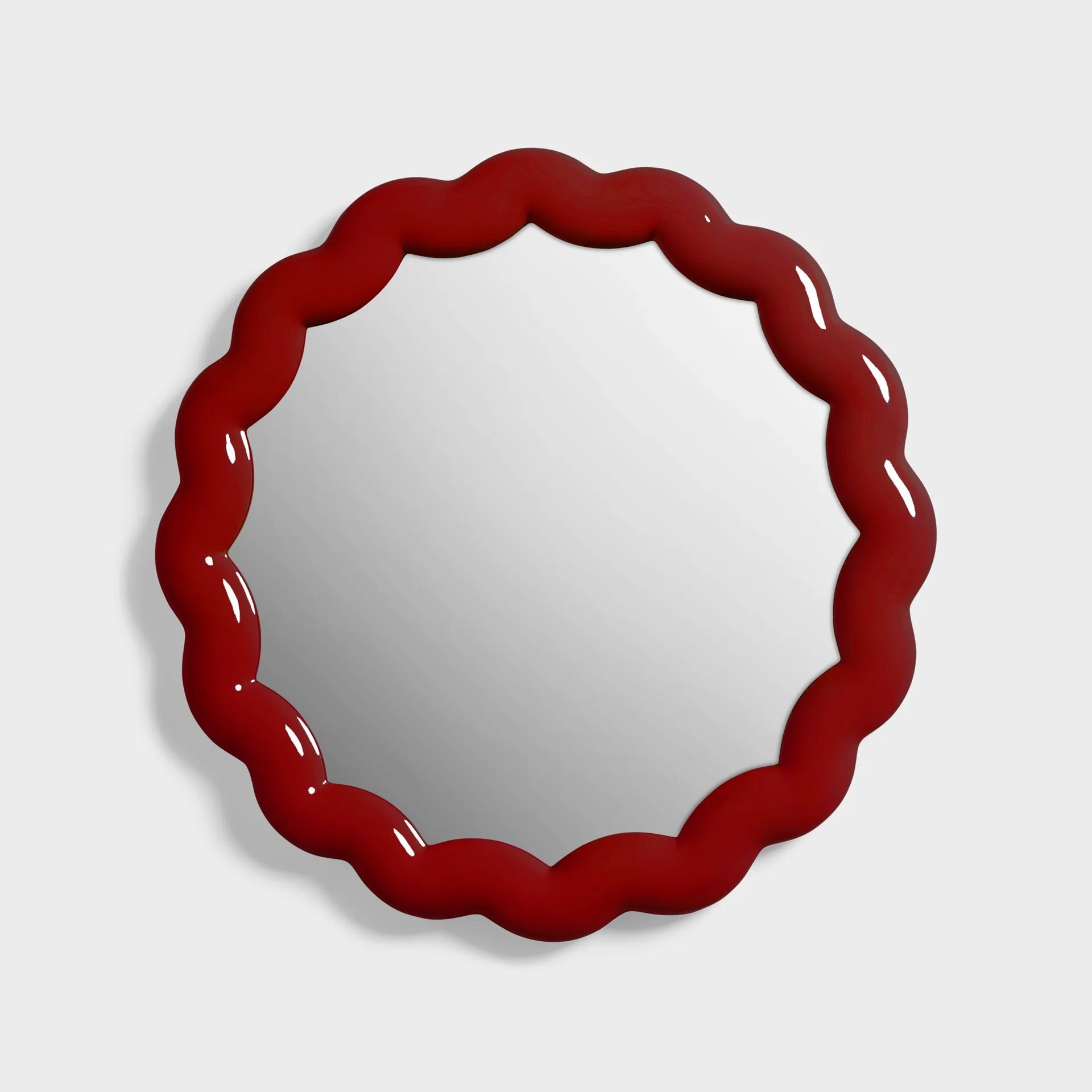 Zigzag burgundy mirror