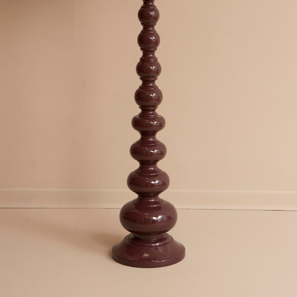 Wooden Bobbin Floor Lamp