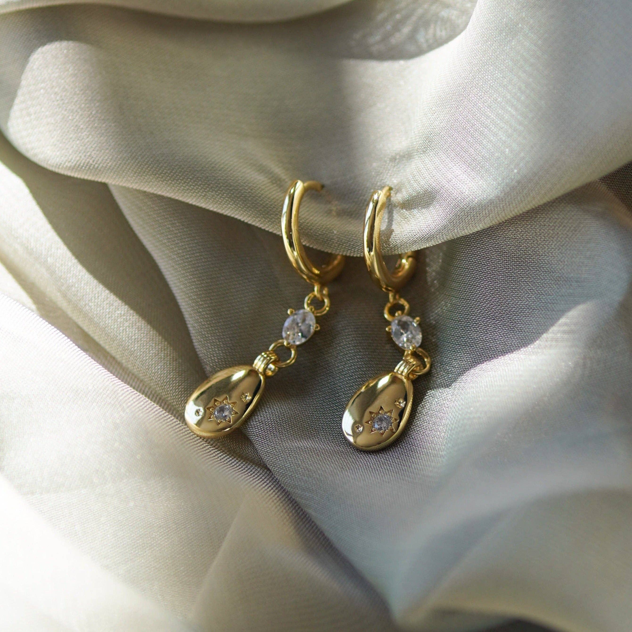 Minimalist Pebble Drop Earrings