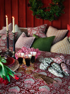 Oriental Red Linen Tablecloth