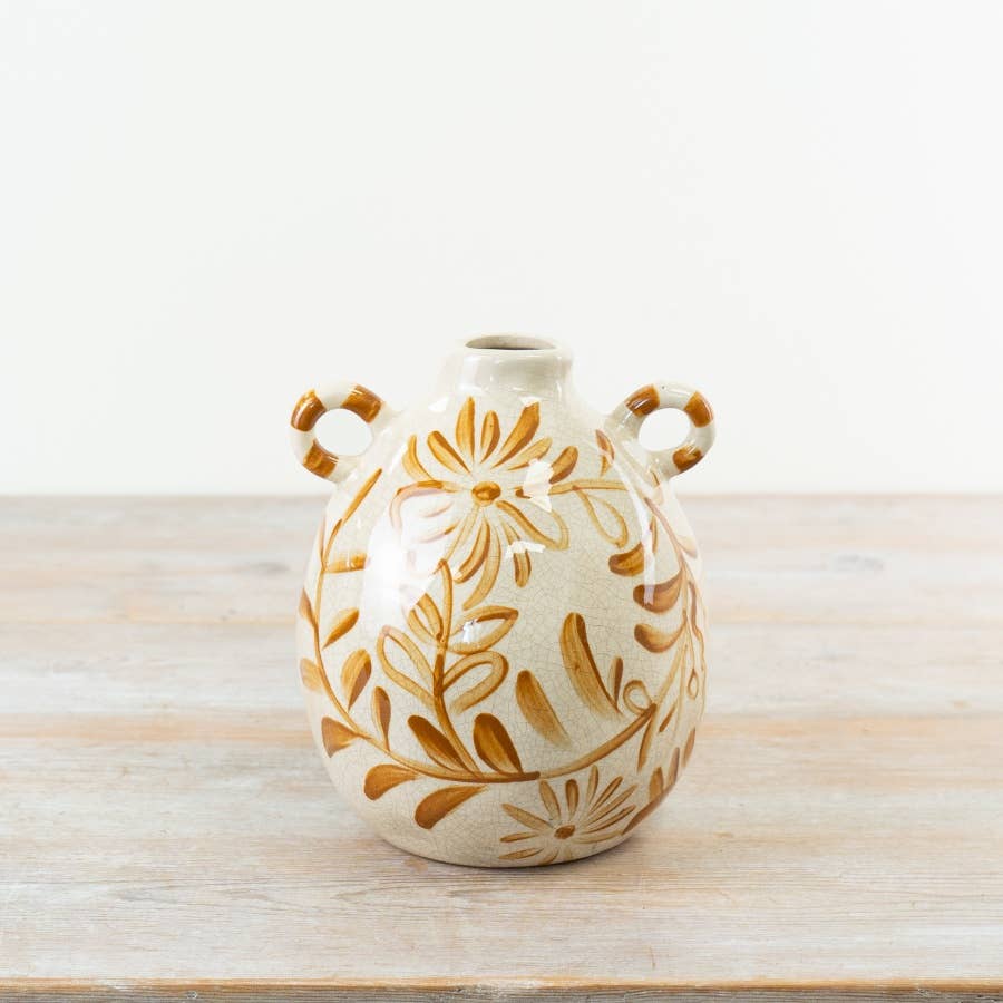 Hand Painted Ceramic Flower Vase
