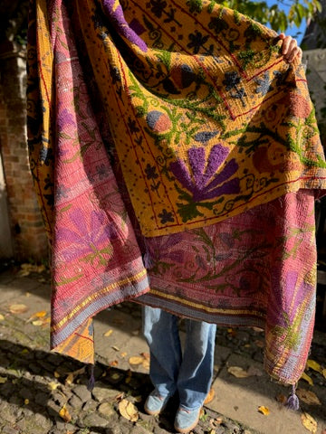 Vintage Suzani Throw 34