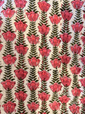 Pink Tulip Block Print Throw