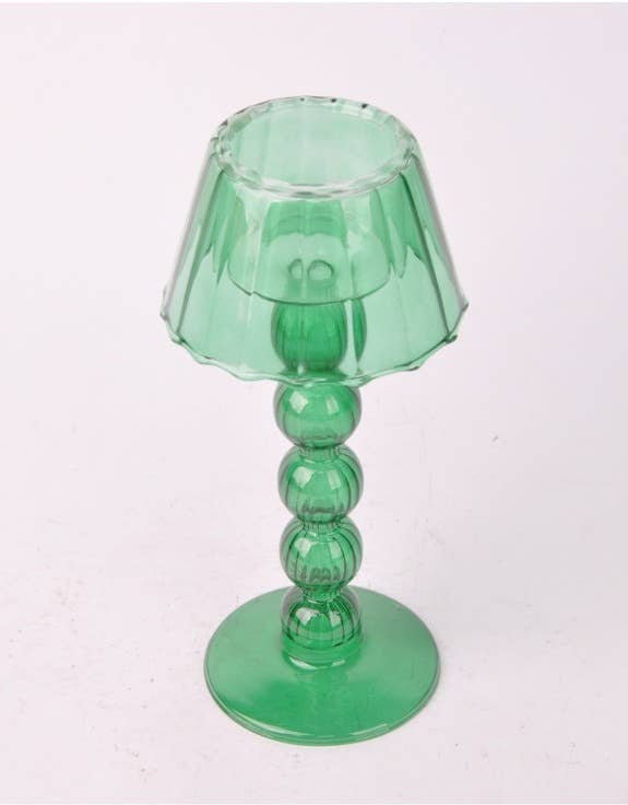 Dark Green Glass Tealight Holder