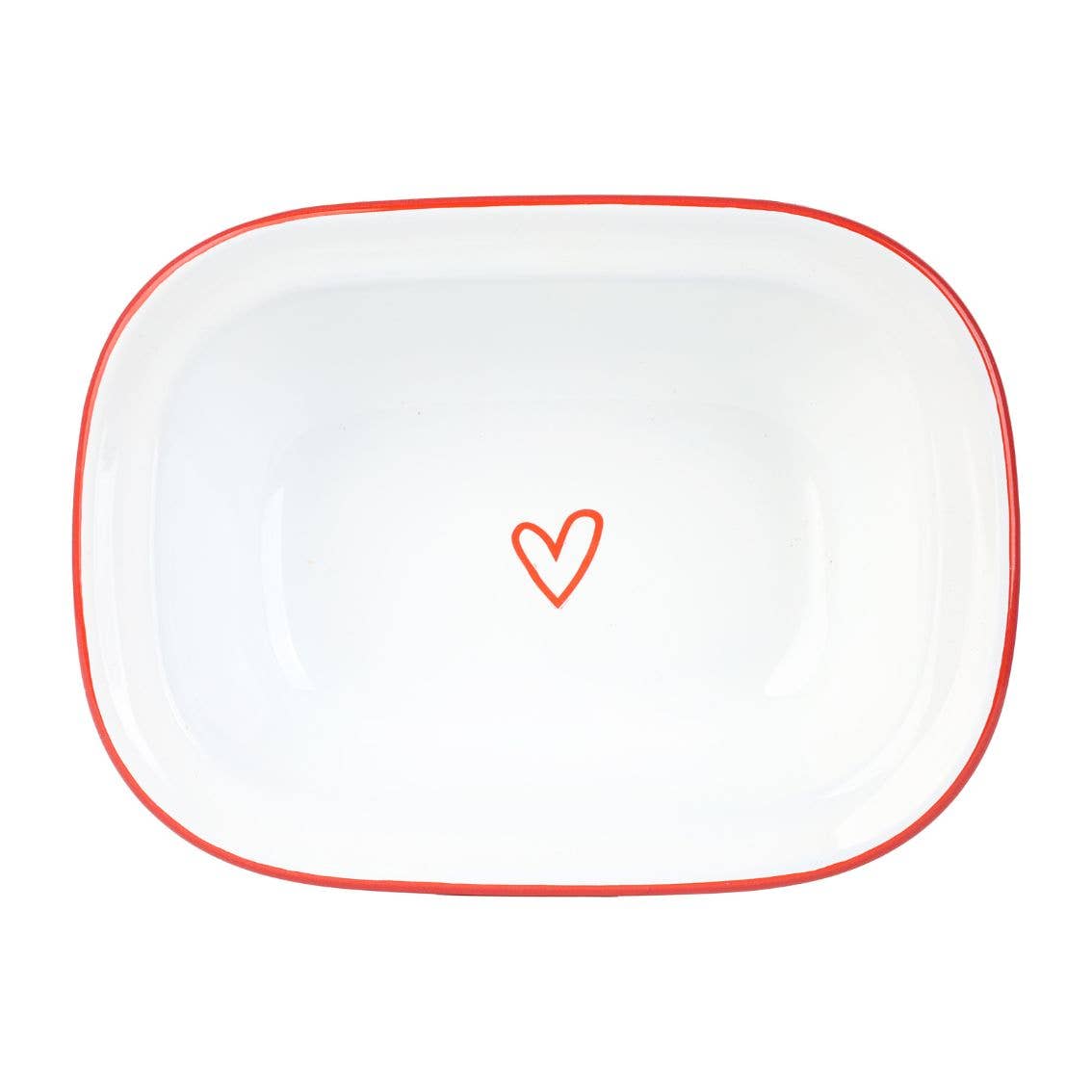 Heart Pink Oven Enamel Dish
