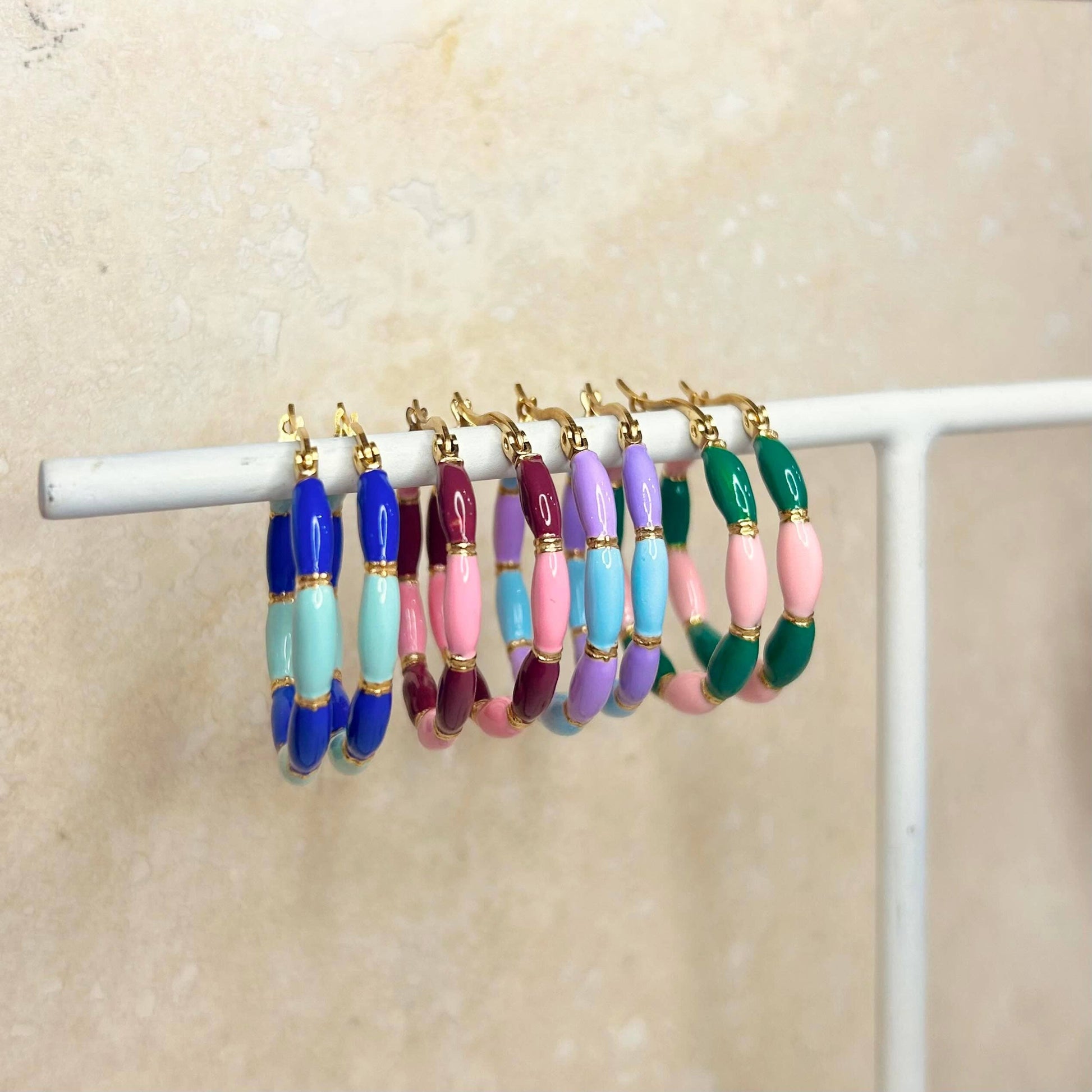 Everyday Candy Stripe Hoops