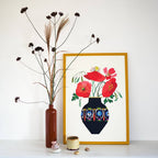 Poppies In a Vase Print A2