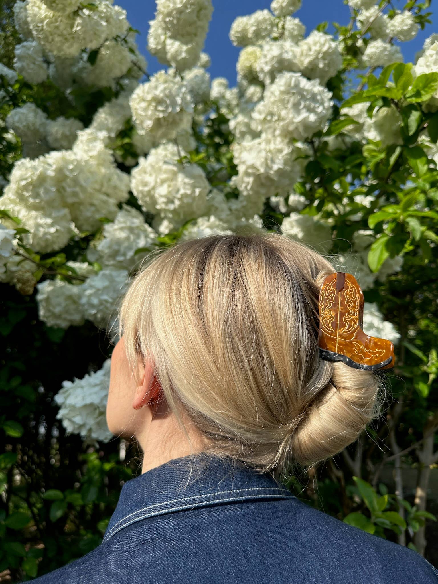Hand-painted Western Cowboy Boot Claw Hair Clip | Eco