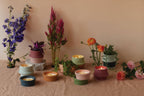 Red Folia Ceramic Reusable Candle - Saffron Rose