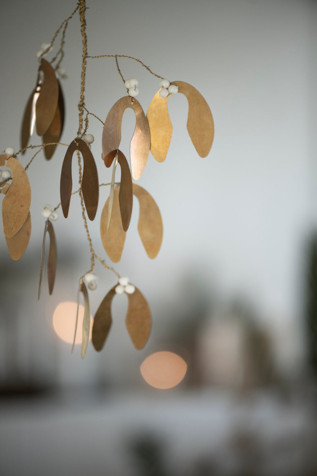 Large Brass Mistletoe