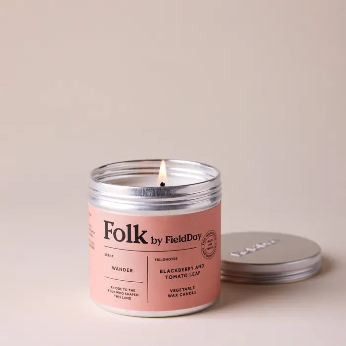 Folk Tin Candle