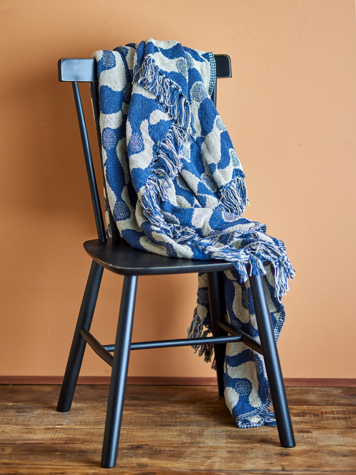 Santena Blue Recycled Cotton Throw