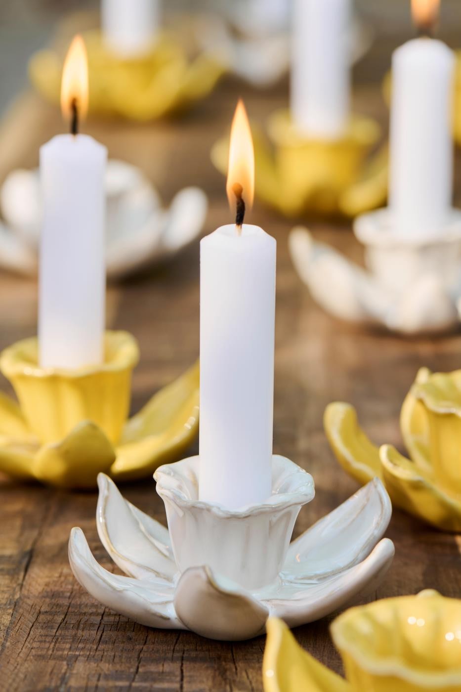 Candle Holder Daffodil Cream