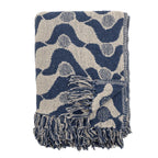 Santena Blue Recycled Cotton Throw