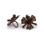 Brown Flower Napkin Rings