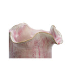 Stoneware flower pot, Pink/ Off White